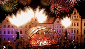 Innenhof von Schloss Thurn und Taxis